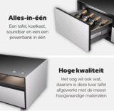 BestMatic Multimedia Audio Koeltafel - Bluetooth - Koelkastlade - Vrieslade - Verlichting