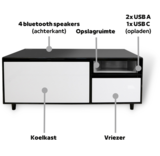 BestMatic Multimedia Audio Koeltafel - Bluetooth - Koelkastlade - Vrieslade - Verlichting